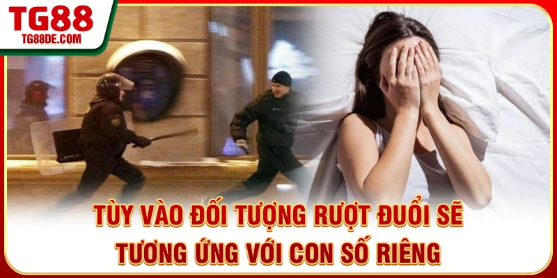 Tùy vào đối tượng rượt đuổi sẽ tương ứng với con số riêng
